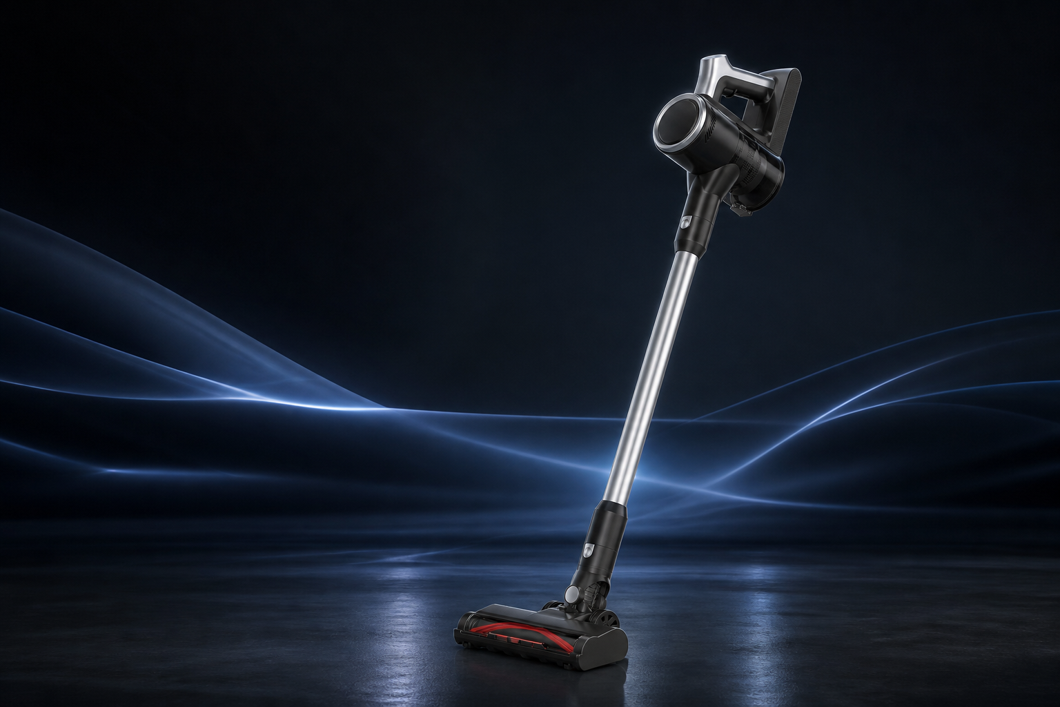 PBHPBH silver and black vacuum in a blue light setting